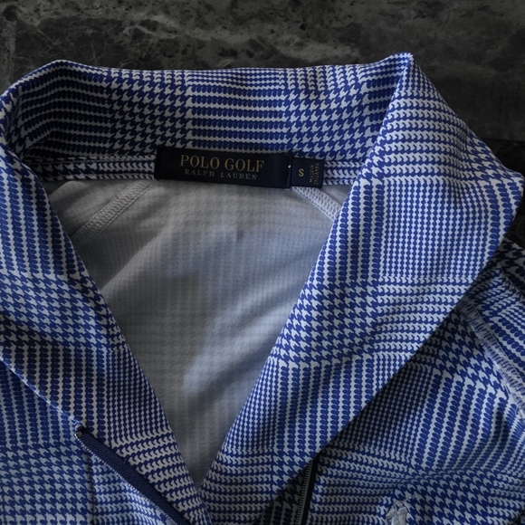 Ralph Lauren Navy Checkered Long Sleeve Top - Picture 4 of 4